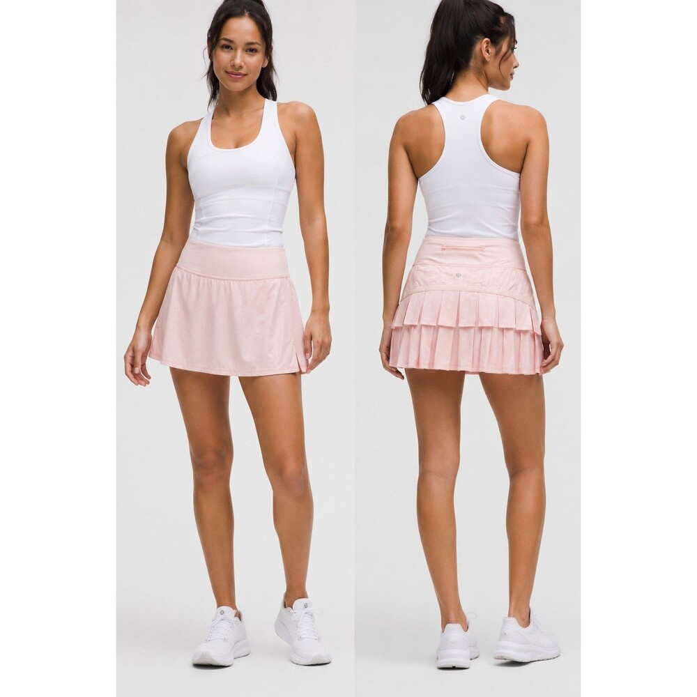 Lululemon Pace Setter Skirt Size 2 Blush Quartz Pink Shimmer Sparkle Swift Rare